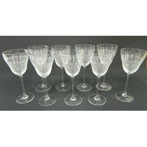 ROSENTHAL 6x Crystal WINE GLASSES on Square Foot Berlin Design by