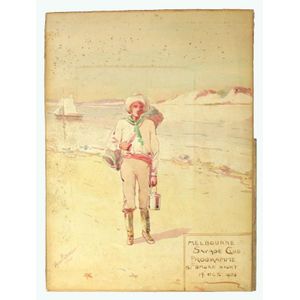 Melbourne Savage Club. Hugh Paterson, watercolour poster.…