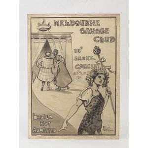Melbourne Savage Club. Esther Paterson, watercolour poster.…