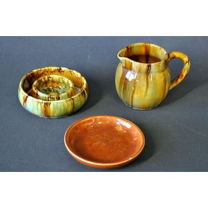 Three various John Campbell items. Including ant trap; creamer;…