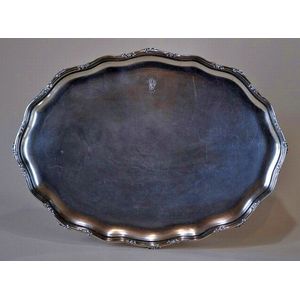 J.C. Klinkosch Silver Tray with Monogram, Vienna c.1900 - Trays ...