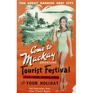 c1963 'The Great Barrier Reef City, Come to Mackay Queensland…