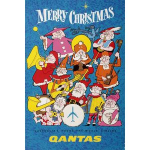 c1964 'Fly Qantas, British Exhibition Australia 1964' three…