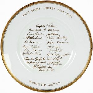 1966 Royal Worcester Plate, 'West Indies Cricket Team - 1966.&hellip;