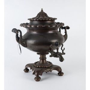 A Regency period bronze hot water urn, English, circa 1830, 42…
