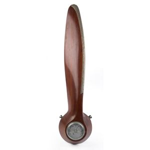 A British wall barometer mounted in wooden propeller, mid 20th…