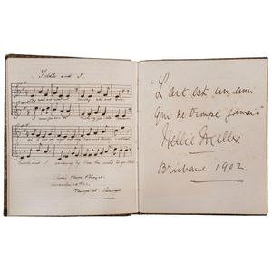 A Queensland musical autograph book, with entries dated between…