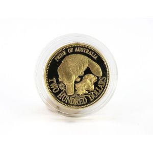 The Pride of Australia 1989 $200 proof gold coin, platypus, in…