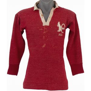 1924 Queensland Rugby League Jersey, maroon wool with…