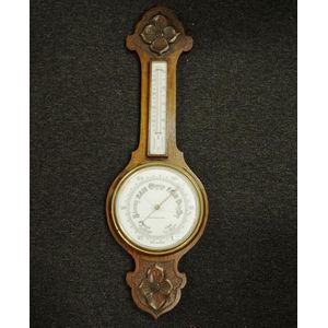 Vintage English Fattorini wall barometer marked for Thomas…