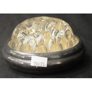 Christofle France silver plate flower arranger glass flower…