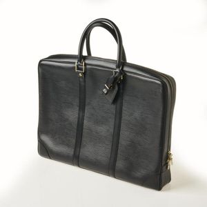 LOUIS VUITTON Epi Serviette - Ambassador Briefcase bag Black M54412