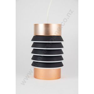 Mid century light shade, aluminium and plastic, 23 cm height,…