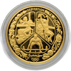 Sydney Olympic 2000 gold (999) $100 coin 'Dedication' wt.10g