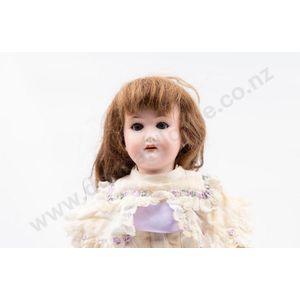 Heubach Koppelsdorf bisque doll blue sleeping eyes, brown hair…