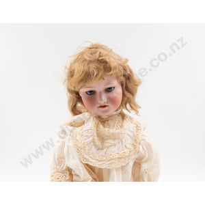 Armand Marseille bisque doll blue sleeping eyes light brown…