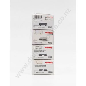 Marklin 46163 and 46450 and 48680 and 48688 (4) 46163 box car,…