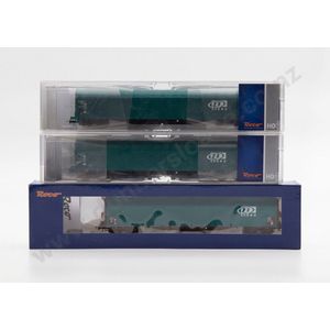 Roco 76470 (x2) and 66323 (3) 3 rolling stock wagons