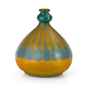 A Le Verre Fran?ais vase, French, circa 1920, the compressed…