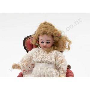 German Bisque Doll Antique Porcelain Mohair Wig Sleep Eyes Marked Spec -  ChristiesCurios