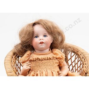 'Marie' SFBJ bisque 'Twirp' character toddler doll blue…