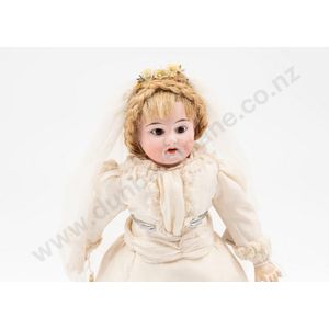 Armand Marseille bisque doll dark brown stationary eyes, light…