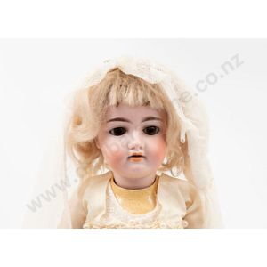 Armand Marseille bisque doll brown sleeping eyes blonde hair…