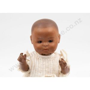Theodor Recknagel brown bisque character baby doll dark…