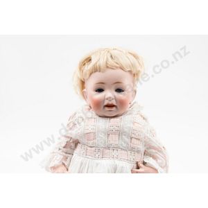 J D Kestner 'Sammy' bisque character baby doll blue sleeping…