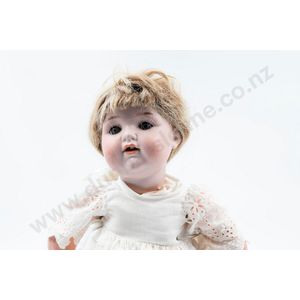 Armand Marseille bisque character toddler doll blue sleeping…