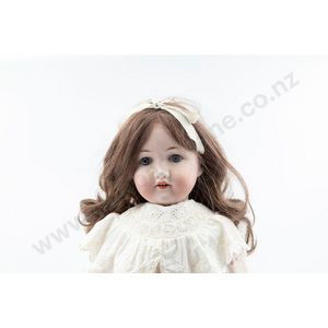 'Tessa' Welsch bisque doll blue stationary eyes brown nylon wig…