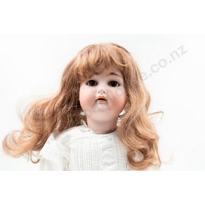 Simon & Halbig bisque doll brown sleeping eyes, pierced ears,…