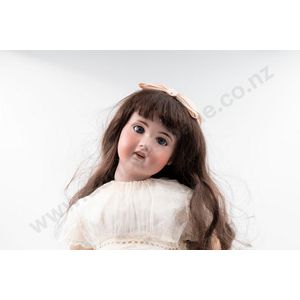 'Francine' SFBJ bisque doll blue stationary eyes, pierced ears…