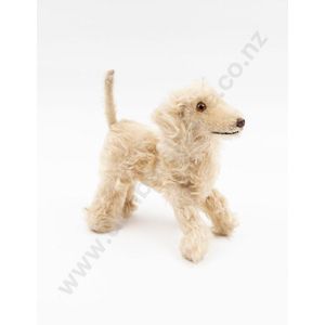 Vintage Steiff dog blonde mohair with operating squeeze box 18…