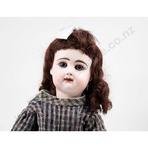 Rabery & Delphieu bisque doll blue paperweight stationary eyes,…