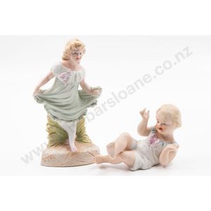 Heubach bisque figure of standing young girl full impressed…