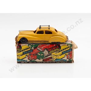 Part boxed Tri-ang Minic No2 taxi yellow plastic (some surface…