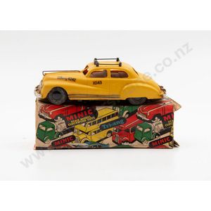 Part boxed Tri-ang Minic No2 taxi yellow plastic (some surface…