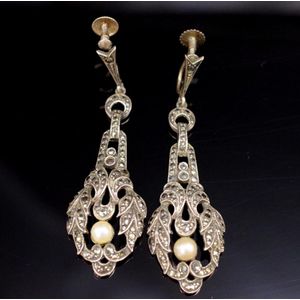 Art Deco diamond and other earrings - price guide and values