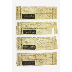 4 rare one shilling promissory notes from the Britannia Saloon,…