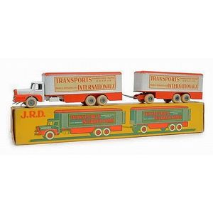 Rare JRD 127 Camion grand Routier 'Unic', orange and white,…
