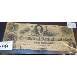 Bank note - state of Texas $10, from the Commercial…