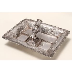 Victorian sterling silver inkstand, hallmarked Birmingham, 1842,…