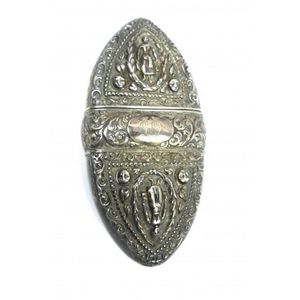 Victorian Scottish silver cigar case heavily embossed with…