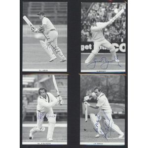 A collection of signed postcards, trade cards & photos…