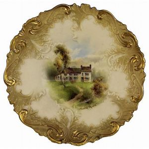 A Royal Worcester Jewelled Cabinet Plate (23 cms) shops