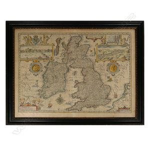 A 17th century map by John Speed 'The Kingdome of Great…