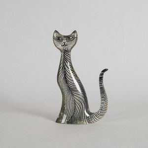 An Abraham Palatnik Lucite cat, Pal' signature at the base of…