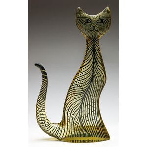A Palatnik signed Lucite figure of a cat, height 40.5 cm