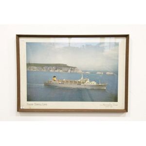 A framed Shaw Savill line poster of the ship the 'Northern…